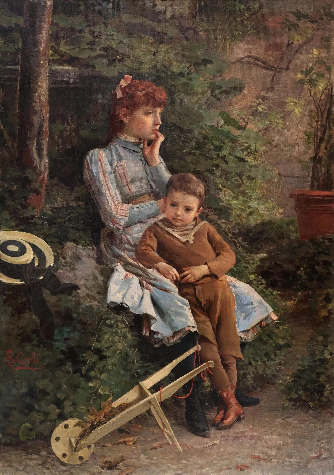 Domani in collegio, 1891 ca. Crema, Museo Civico di Crema e del Cremasco